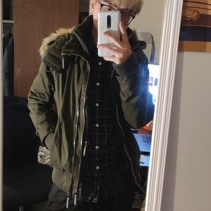 Superdry Windbomber Microfibre SD-Fur hooded